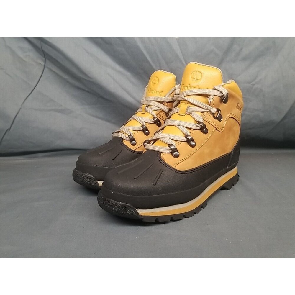 Timberland Boys Euro Hiker Shell Toe Boot Waterproof Wheat Size 5.5 NEW IN BOX! - Picture 3 of 13